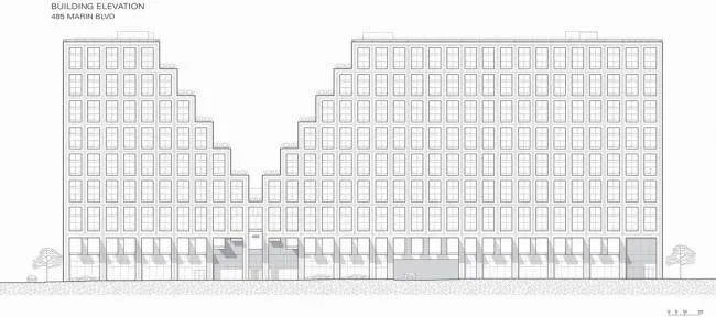 BIM建筑|荒凉丛生中的红色“山谷”：485 Marin 室第楼