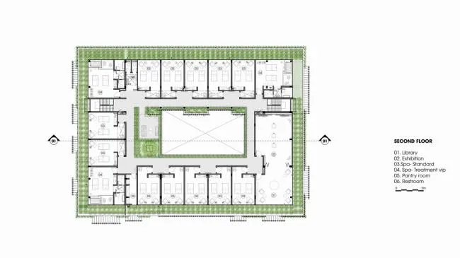 BIM建筑|千寻丛林瀑布倾注而下的光影空间：Naman 温泉会所 / MIA Design Studio