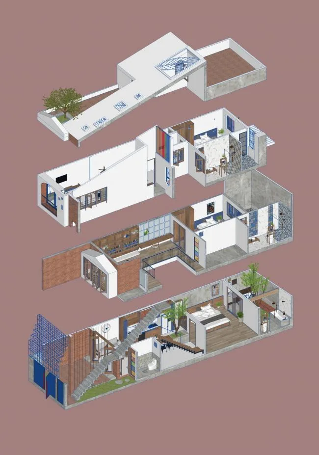BIM建筑|空间嵌套，会呼吸的热带室第 / IZ Architects