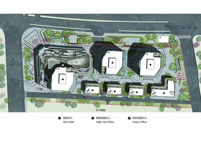 BIM建筑|城市共生空间——南京世茂智汇园 & 52+Mini Mall / 成执设计