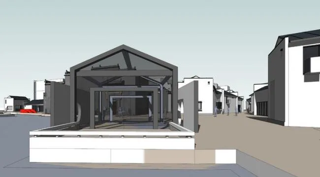 Sketchup商业模型|商业建筑，新中式风格