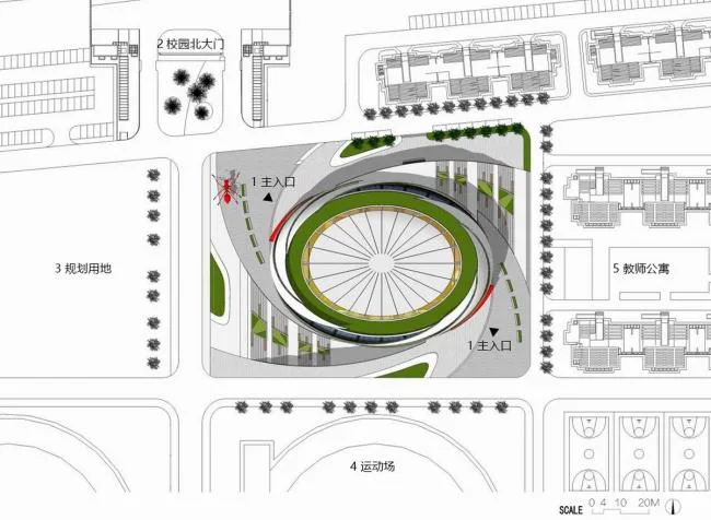 BIM建筑|北京建筑年夜学年夜兴校区体育馆 / 北京建工建筑设计研讨院