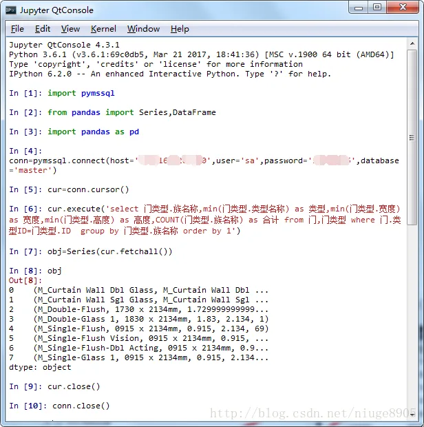 Revit明细表读取、将明细表数据存储到sql server数据库、python读取数据库