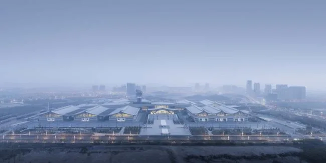 BIM建筑|石家庄国际会展中间，世界最年夜悬索构造展厅 / 清华年夜学建筑设计研讨院