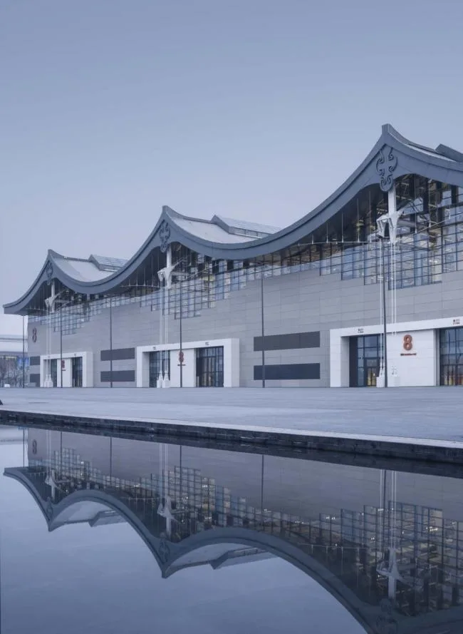 BIM建筑|石家庄国际会展中间，世界最年夜悬索构造展厅 / 清华年夜学建筑设计研讨院