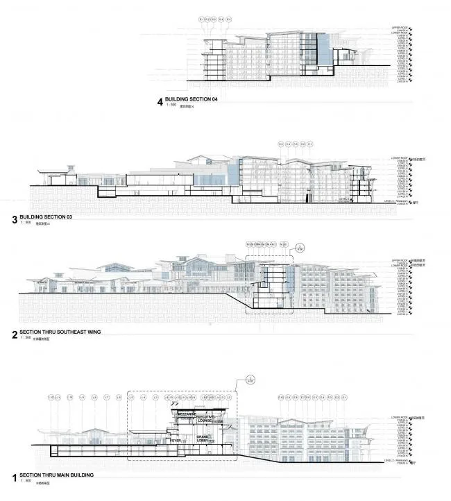 BIM建筑|享青山碧水景，彰古朴亲热貌：年夜理希尔顿酒店 / CCDI + WATG