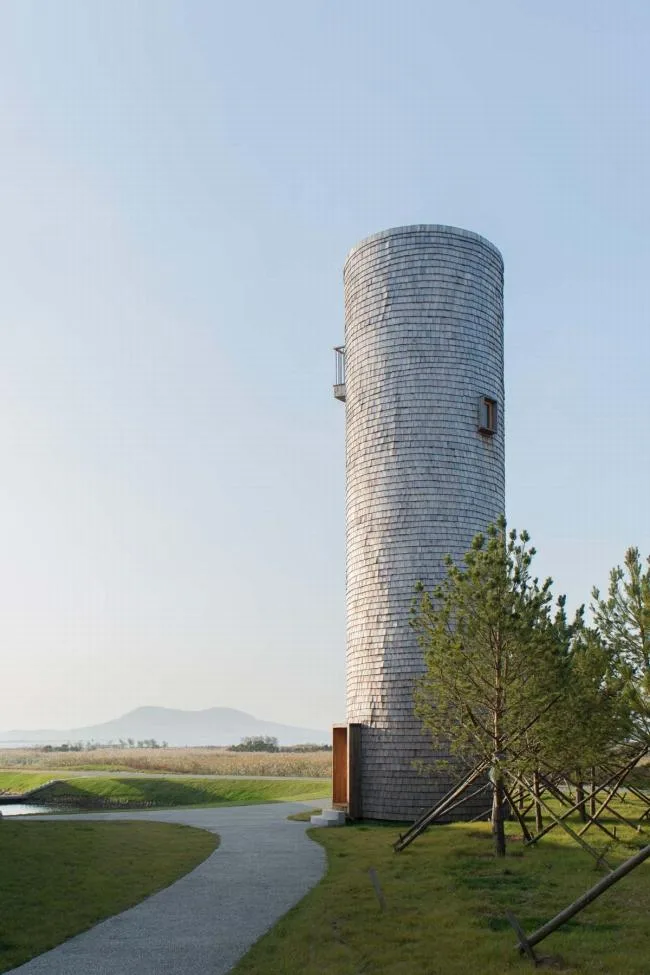 BIM建筑|天鹅湖湿地公园景不雅廊及不雅鸟塔 / 迹·建筑事务所