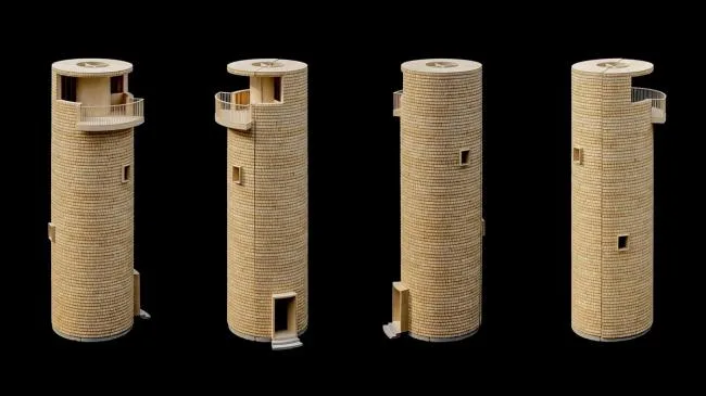 BIM建筑|天鹅湖湿地公园景不雅廊及不雅鸟塔 / 迹·建筑事务所
