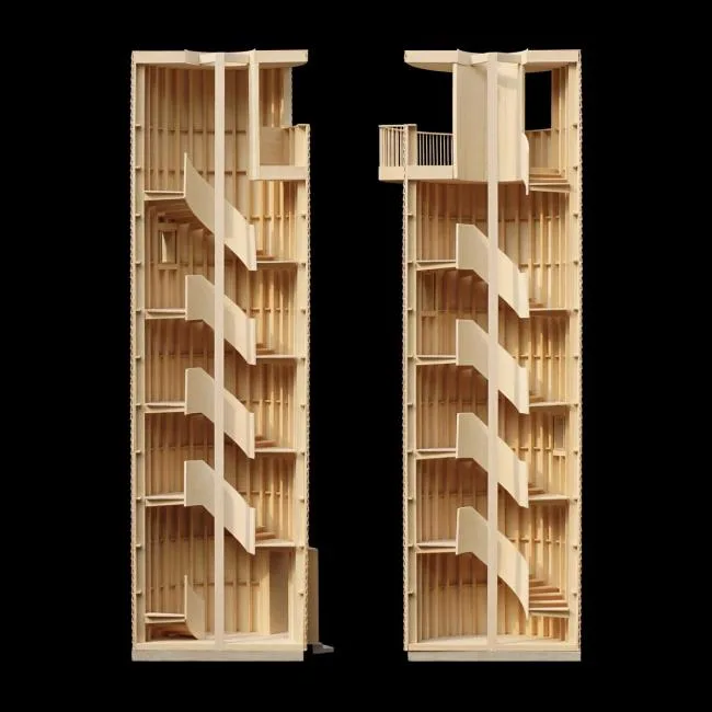 BIM建筑|天鹅湖湿地公园景不雅廊及不雅鸟塔 / 迹·建筑事务所