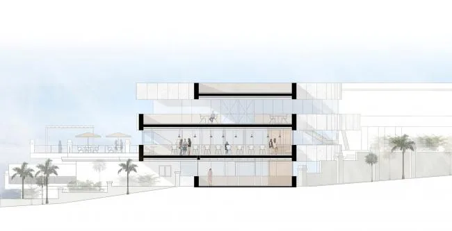 BIM建筑|纯洁线条发明的优雅体量：弗拉明戈俱乐部酒店 / Zooco Estudio