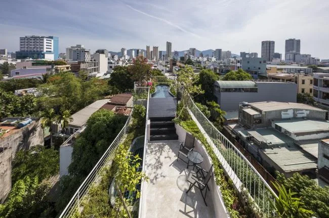 BIM建筑|安静葱茏，错落有致的梯田天台：越南花圃公寓 / Ho Khue Architects