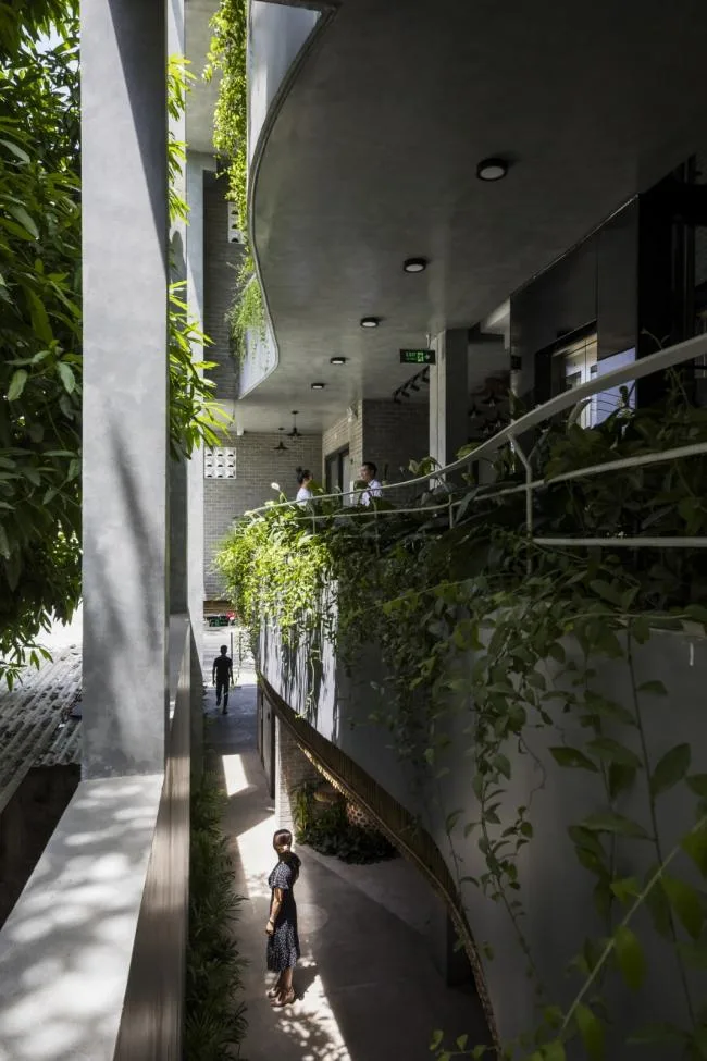 BIM建筑|安静葱茏，错落有致的梯田天台：越南花圃公寓 / Ho Khue Architects