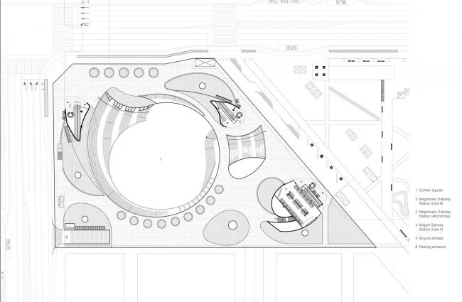 BIM建筑|流转曲线，好像衣袂飘带——麻谷中间广场 / Wooridongin Architects