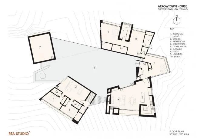 BIM建筑|原始朴实，布满天然雕塑美：Arrowtown 之家 / RTA工作室