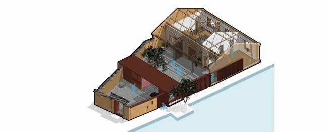 BIM建筑|剪纸艺坊&伴湖书吧 / 杭州森上建筑设计