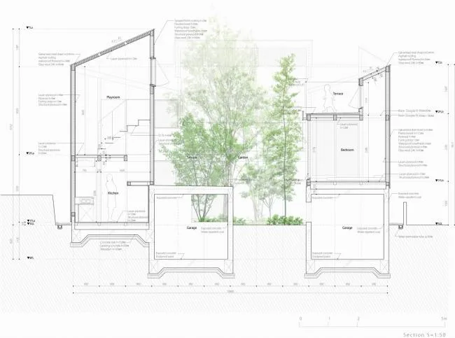 BIM建筑|城市中的山谷花圃室第 / 畑友洋建筑设计事务所