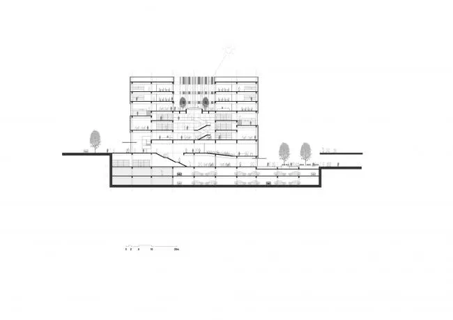BIM建筑|清华年夜学法学院藏书楼 / KOKAISTUDIOS