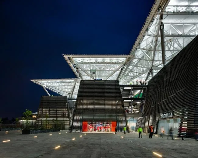BIM建筑|如富有穿透力的三叉戟：Alfredo Harp Helú 体育馆 / FGP Atelier, Taller ADG