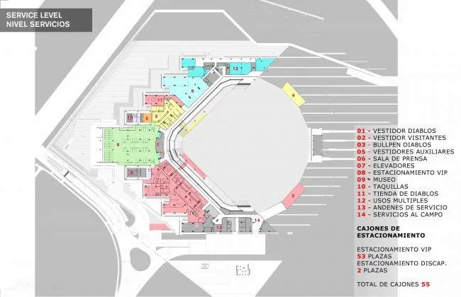 BIM建筑|如富有穿透力的三叉戟：Alfredo Harp Helú 体育馆 / FGP Atelier, Taller ADG