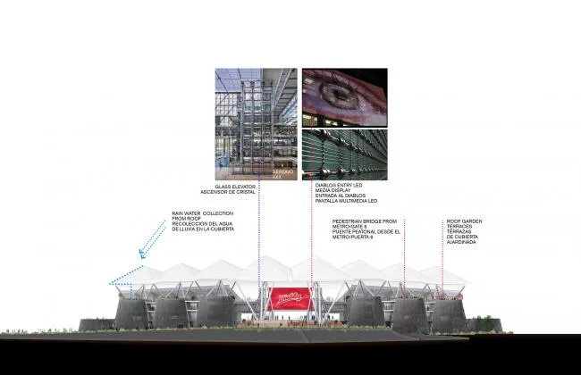 BIM建筑|如富有穿透力的三叉戟：Alfredo Harp Helú 体育馆 / FGP Atelier, Taller ADG