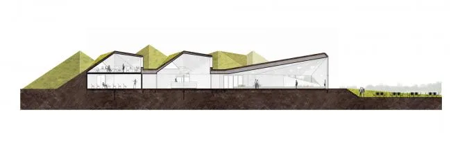 BIM建筑|湿地景不雅里的年夜地艺术雕塑：荷兰 Biesbosch 博物馆岛 / Studio Marco Vermeulen