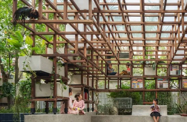 BIM建筑|介入农业轮回的零碳藏书楼：Vac 藏书楼 / Farming Architects
