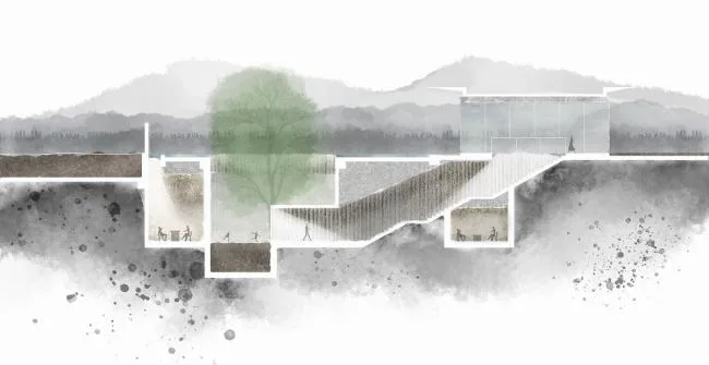 BIM建筑|湖泊下阅读，树影行过的时间 / 水相设计