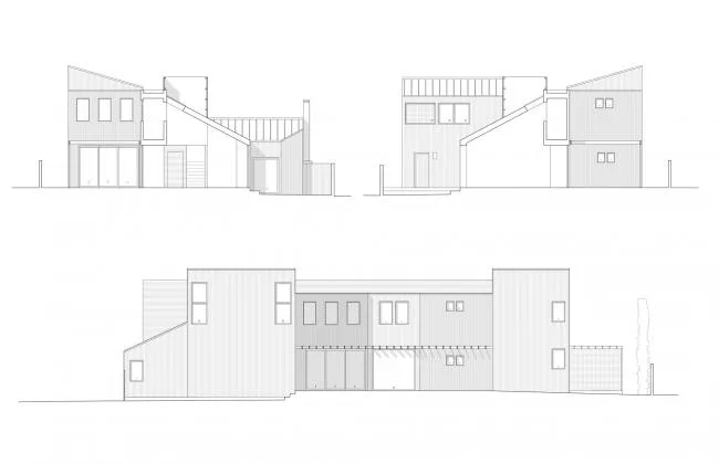 BIM建筑|跳脱的不规则几何形状：洛杉矶海滩避暑住宅 / Blue Truck Studio