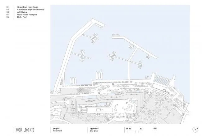 BIM建筑|曲折叠退，纵享海天一色：罗维尼公园大酒店 / 3LHD