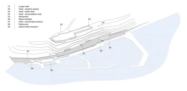 BIM建筑|曲折叠退，纵享海天一色：罗维尼公园大酒店 / 3LHD