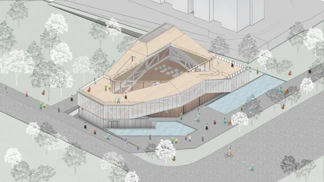 BIM建筑|曲折绵延，轻盈流动：重庆悦来社区中心 / NAN Architects