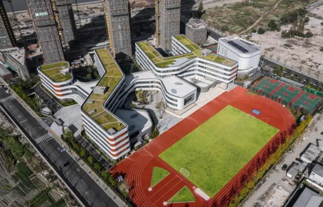 BIM建筑|漂浮的立体校园——浙江大学教育学院附属中学 / 浙江大学建筑设计研究院有限公司