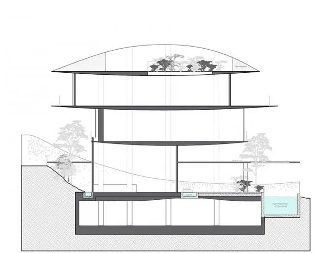 BIM建筑|有机曲线的轻柔盘旋：雅典“贝索纳米”住宅 / 314建筑工作室