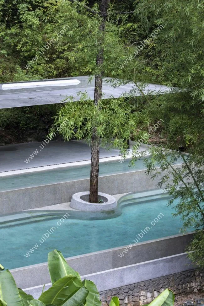 BIM建筑|喜岳云庐瑜伽亭及泳池（二期） / 刘宇扬建筑事务所