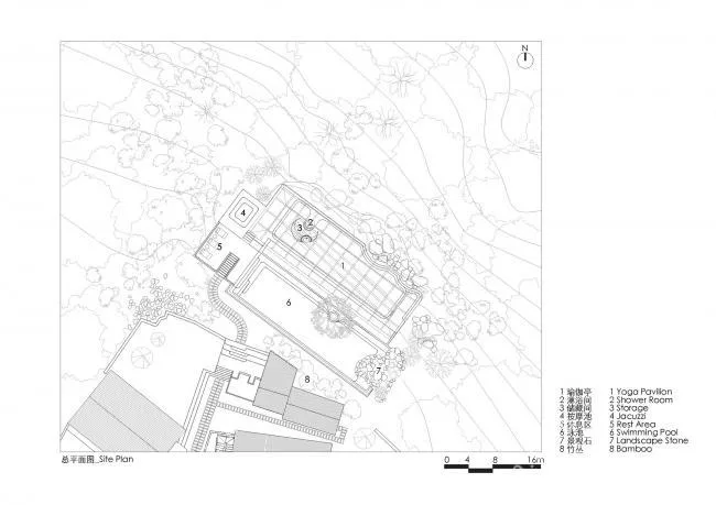 BIM建筑|喜岳云庐瑜伽亭及泳池（二期） / 刘宇扬建筑事务所