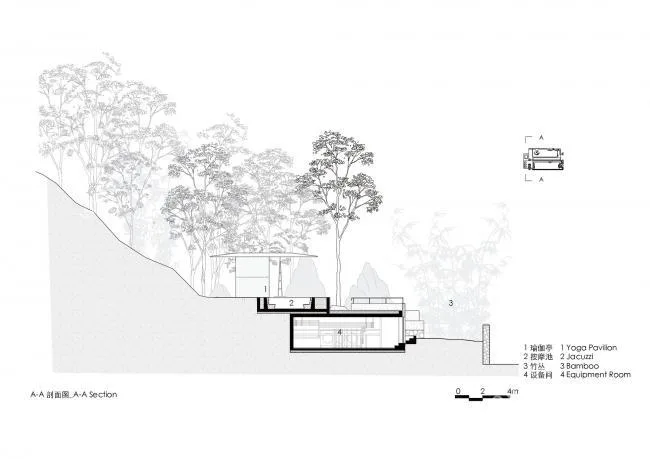 BIM建筑|喜岳云庐瑜伽亭及泳池（二期） / 刘宇扬建筑事务所