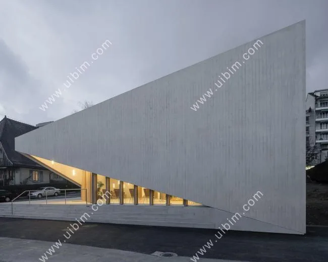 BIM建筑|对角线构筑轻盈的“翅膀”：瑞士新使徒教堂 / LOCALARCHITECTURE