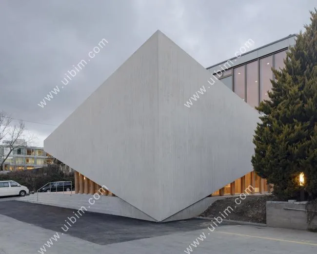 BIM建筑|对角线构筑轻盈的“翅膀”：瑞士新使徒教堂 / LOCALARCHITECTURE