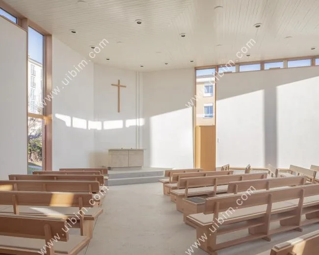 BIM建筑|对角线构筑轻盈的“翅膀”：瑞士新使徒教堂 / LOCALARCHITECTURE