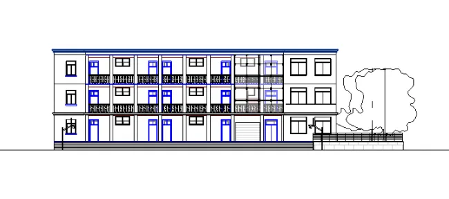 BIM资料|revit模型-三层小建筑模型