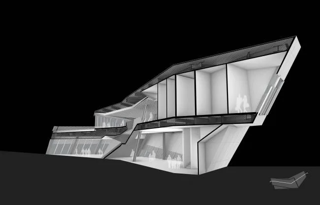 BIM建筑|错动扭转，富有动感的倾斜：中国兰博基尼展示中心 / 普玛建筑设计事务所