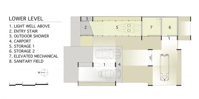 BIM建筑|高挑桩基创造的架空体量——西北港口住宅 / Bates Masi Architects