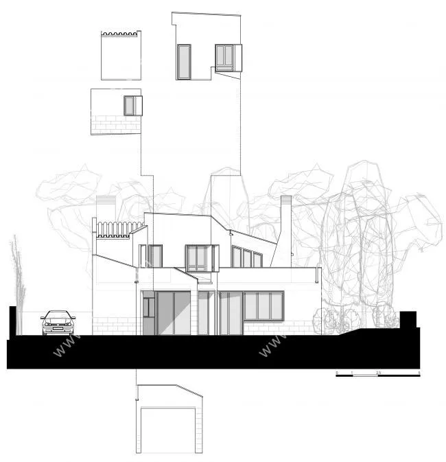 BIM建筑|错落景窗勾勒出一幅幅山野风景画：MM住宅 / Salvà Ortín Arquitectes