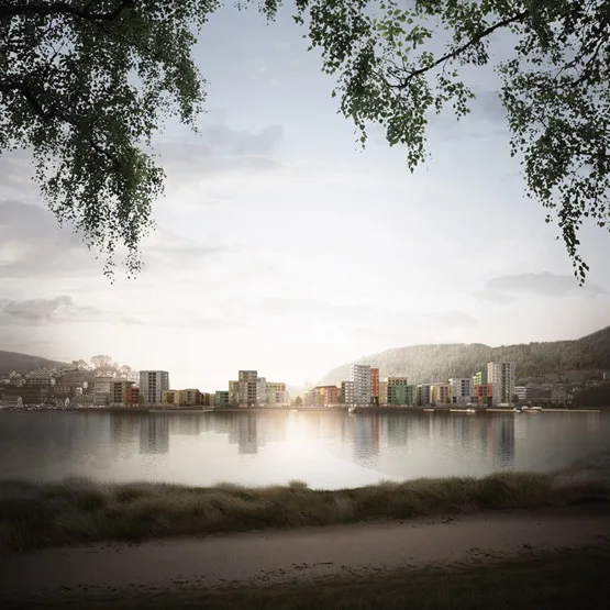 BIM建筑|沃格·西斯尔顿在挪威设计湖中生态村