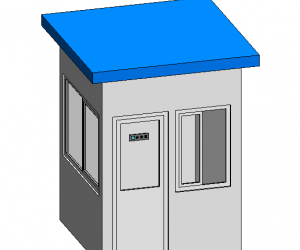 BIM资料|Revit族库-门卫室.rfa-BIM建筑网