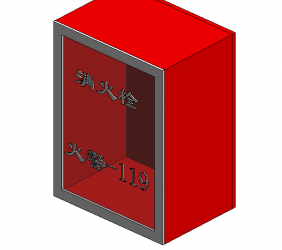 BIM资料|Revit族库-消防箱.rfa-BIM建筑网