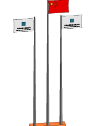 BIM资料|Revit族库-室外旗杆.rfa-BIM建筑网