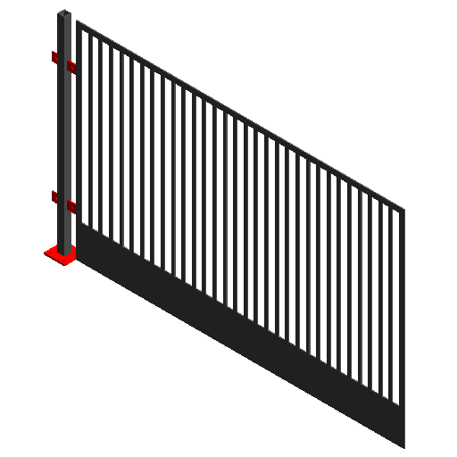BIM资料|Revit族库-临边围栏.rfa