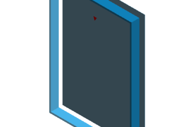 BIM资料|Revit族库-幕墙嵌板中空玻璃.rfa-BIM建筑网