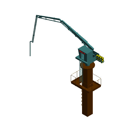 BIM资料|Revit族库-自动旋转布料机3悬臂类型可变.rfa